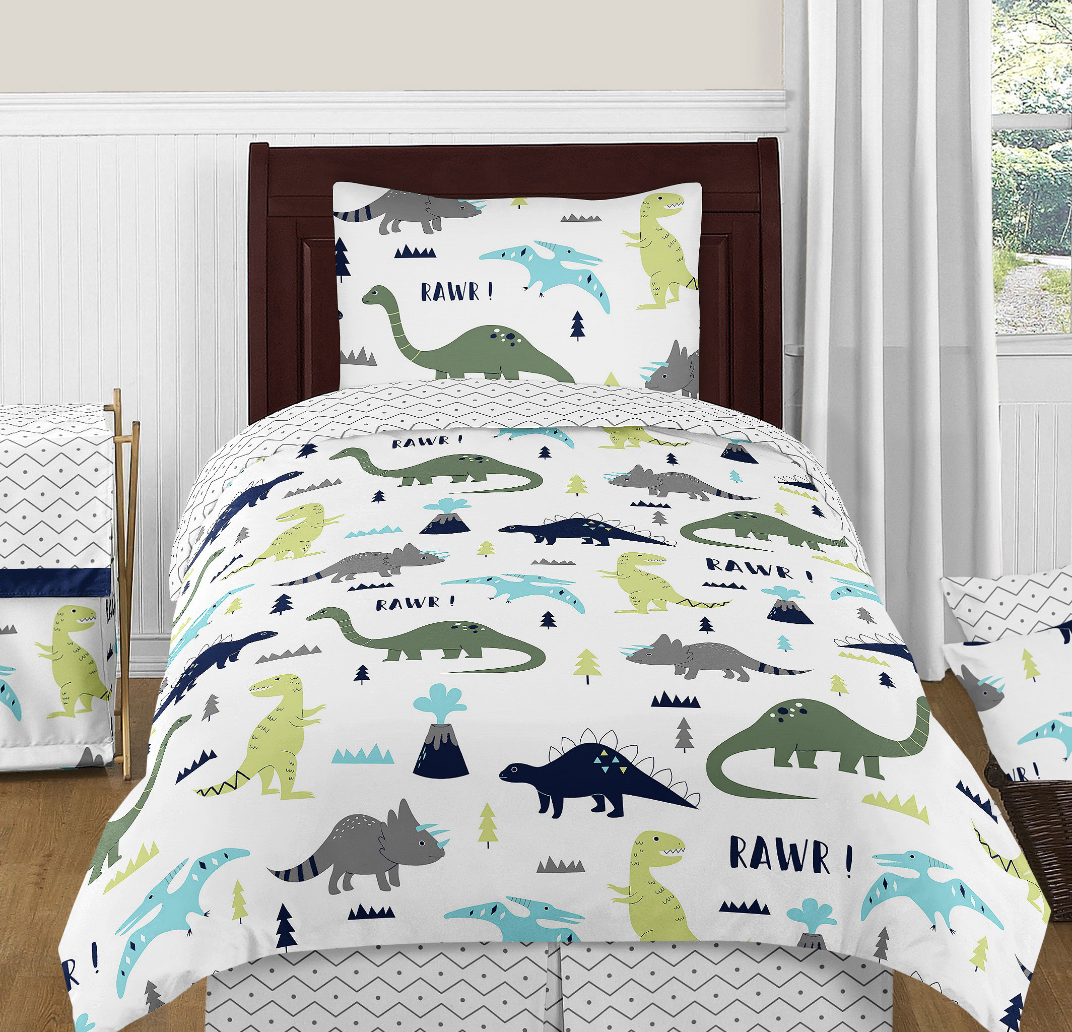 Sweet Jojo Designs Mod Dinosaur 4 Piece Comforter Set Reviews Wayfair